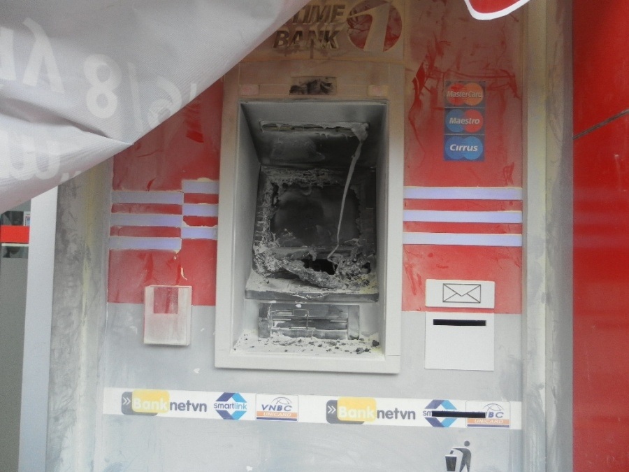 Hải Phòng: Hàng loạt cây ATM bị phóng hỏa 1