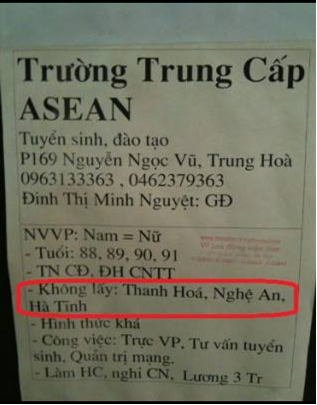 Sốc với tuyển dụng "không lấy Thanh Hóa - Nghệ An - Hà Tĩnh" 1