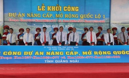 Khởi công nâng cấp, mở rộng Quốc lộ 1 đoạn qua Quảng Ngãi 1