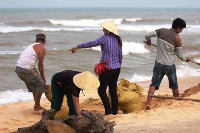 Dân Quảng Bình dỡ nhà tránh siêu bão Haiyan 5