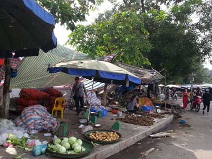 Chợ cóc, hàng quán bủa vây Thành cổ Sơn Tây 1