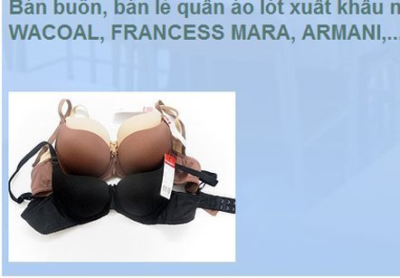 Áo ngực ‘hàng hiệu’ rẻ như hàng Tàu 1