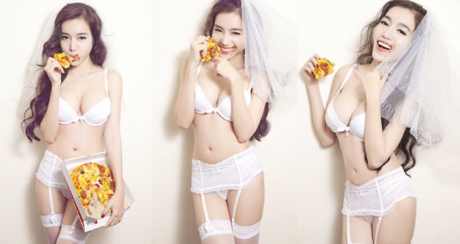 Vẻ lộng lẫy những hotgirl Việt trong váy cưới 4