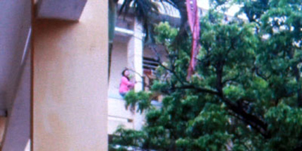 Bị cấm y&ecirc;u 9X l&ecirc;n lan can trụ sở UBND huyện đ&ograve;i tự s&aacute;t 1