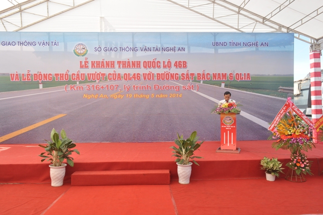 Kh&aacute;nh th&agrave;nh Quốc lộ 46B, đ&ocirc;ng thổ cầu vượt Quốc lộ 46 với đường sắt Bắc Nam v&agrave; Quốc lộ 1 1