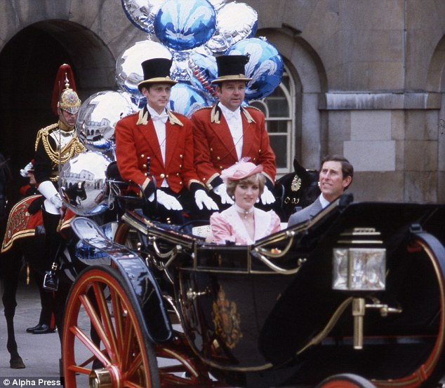 Just married: To Waterloo Station in a royal landau festooned with balloons after saying I do