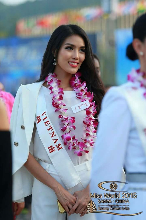 Hình ảnh quyến rũ của Lan Khuê ở Miss World.
