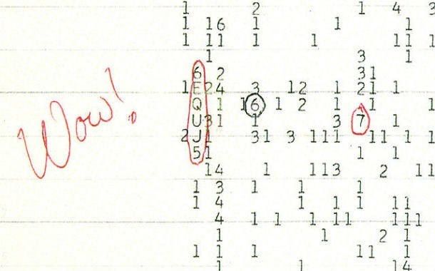 
Wow! là tín hiệu radio bí ẩn được các nhà nghiên cứu tại ĐH bang Ohio phát hiện ngày 15/8/1977. Tín hiệu này được cho là của người ngoài hành tinh truyền tới Trái đất.
