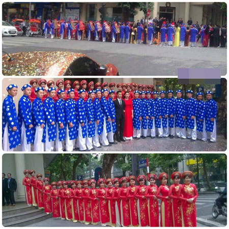 H&igrave;nh ảnh d&agrave;n b&ecirc; tr&aacute;p l&ecirc;n đến 42 người bị một số bạn trẻ mỉa mai l&agrave; thể hiện.