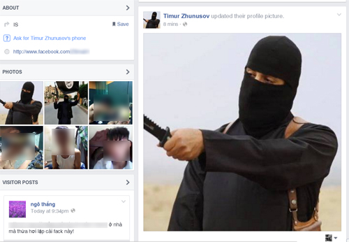 
Có tài khoản người Việt đổi tên thường dùng và đăng cả ảnh thành viên của IS.
