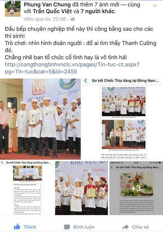 
Khán giả “tố” Thanh Cường là đầu bếp chuyên nghiệp trên mạng xã hội
