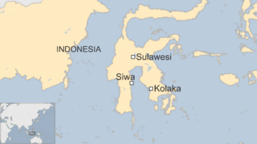 Vị tr&iacute; tỉnh Sulawesi. Đồ hoạ:&nbsp;BBC