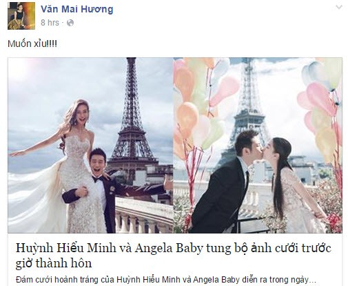 Nữ ca sĩ xuất thân từ Vietnam Idol bày tỏ cảm xúc ngất ngây trước lễ cưới của cặp đôi đình đám.