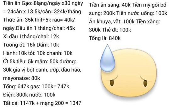 
Tổng tất cả các khoản là: 3 triệu 347 nghìn
