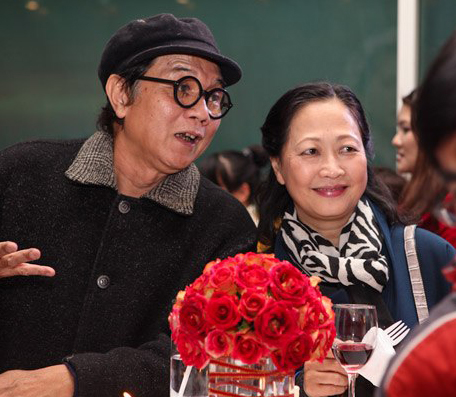 
NSND Như Quỳnh cùng chồng năm 2013.
