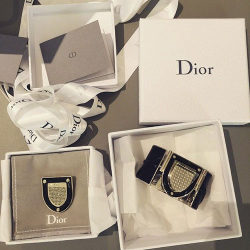 Phụ kiện sang chảnh của Dior cũng được Ngọc Trinh rước về căn nhà triệu đô của mình.