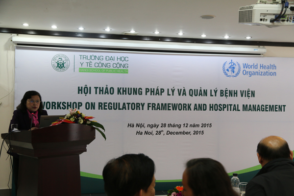 
Thứ trưởng Bộ Y tế Nguyễn Thị Xuyên phát biểu tại Hội thảo.

