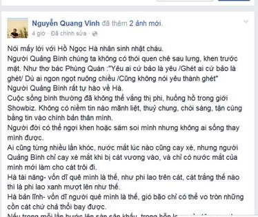 
Lời chúc mừng sinh nhật Hồ Ngọc Hà gây xúc động của nhà văn Nguyễn Quang Vinh
