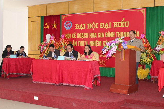 Ông Lê Đình Sơn, Chủ tịch Liên hiệp các Hội KH&KT tỉnh Thanh Hóa phát biểu