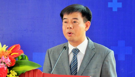 Ông Nguyễn Việt Quang- PCT tập đoàn Vingroup- HĐQT Bệnh viện Đa khoa Quốc tế Vinmec Hải Phòng phát biểu