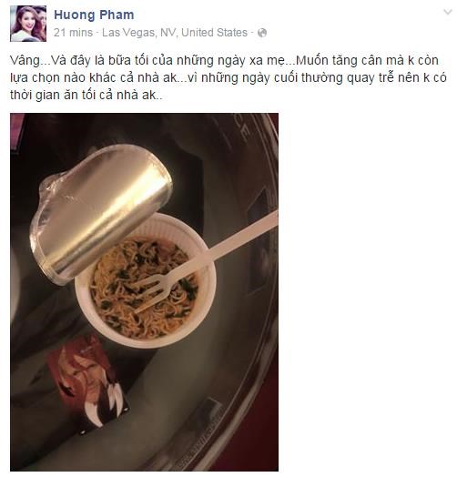 
Hình ảnh Hoa hậu ăn mì tôm của Phạm Hương nhận được nhiều chia sẻ
