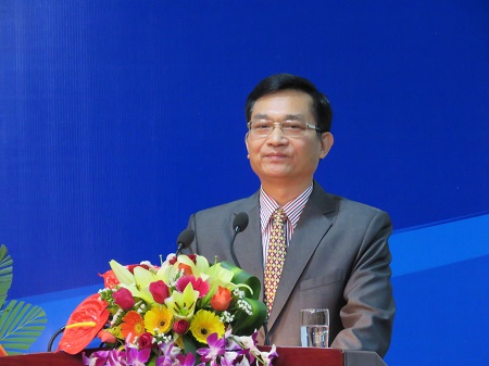 TS Lê Cảnh Nhạc, Phó tổng cục trưởng Tổng cục DS-KHHGĐ phát biểu tại hội nghị