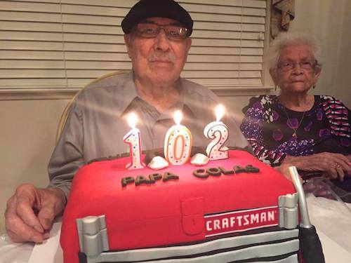 Ông Nicholas mừng sinh nhật 102 tuổi trùng với dịp kỷ niệm 82 năm ngày cưới. Ảnh: Today