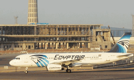 
Chiếc Airbus A320 xấu số của EgyptAir ở sân bay Cairo năm 2014. Ảnh: Airteamimages
