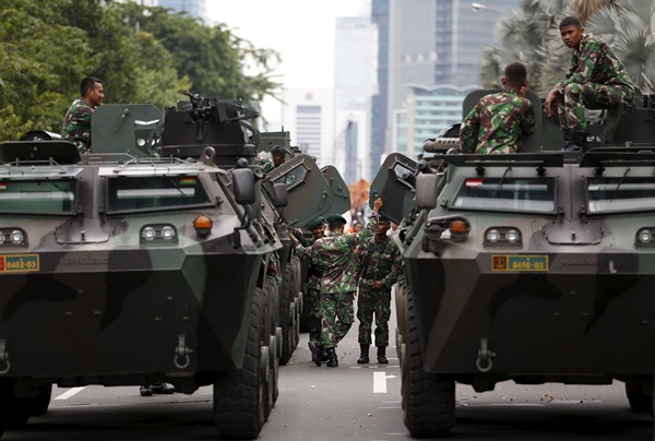 An ninh ở thủ đô của Indonesia đã được siết chặt