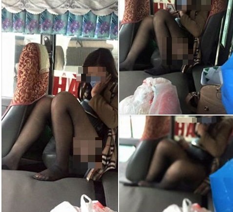 Hình ảnh cô gái lộ nội y được chia sẻ trên mạng xã hội