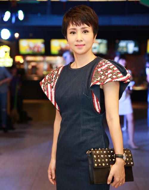 
Thúy Hiền trong sự kiện ra mắt phim Nữ đại gia.
