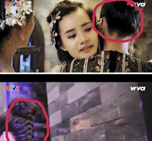 
Sự khác biệt ở chi tiết mái tóc của Lan Khuê khiến cộng đồng mạng nghi ngờ ban tổ chức dàn dựng cảnh huấn luyện viên này bỏ về ở tập 6 The Face.
