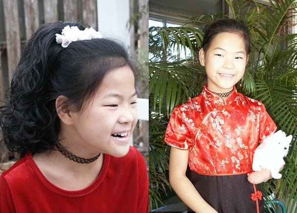 &nbsp;Mặ d&ugrave; sống ở Mỹ nhưng c&ocirc; b&eacute; Marinna mặc &aacute;o truyền thống qu&ecirc; hương gốc của m&igrave;nh.