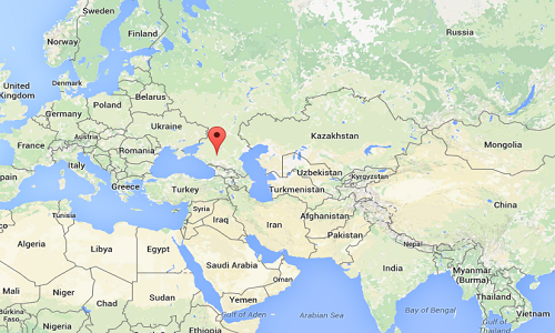 
Địa điểm xảy ra vụ đánh bom tự sát vào đồn cảnh sát Nga. Đồ họa: Google Maps.
