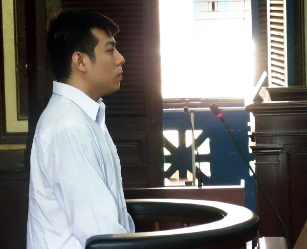 
Bị cáo Hoàng Long Sơn tại phiên tòa xét xử ngày 6/4
