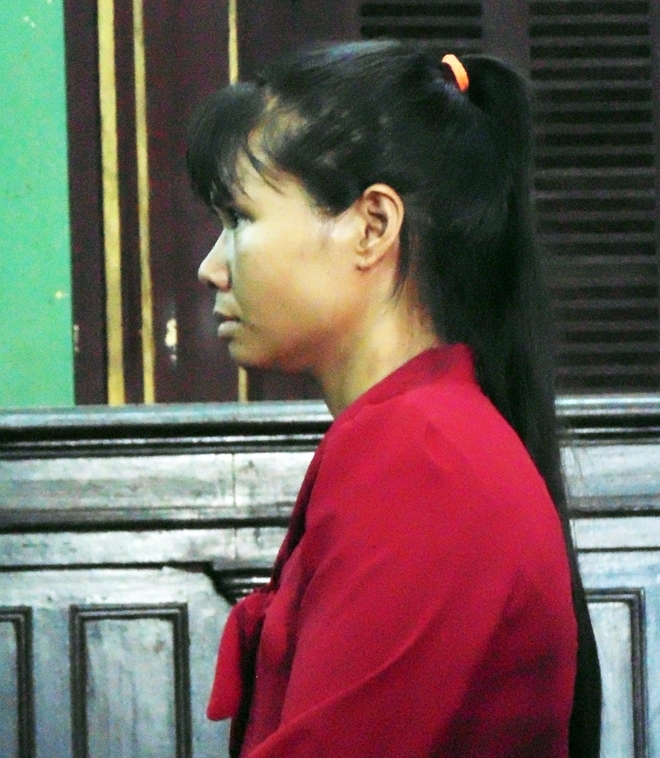 Bị cáo Mai tại phiên xử