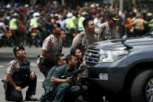 
Vụ tấn công ở Jakarta khiến dư luận lo ngại sự hiện diện của IS. Ảnh: Jakarta.coconuts
