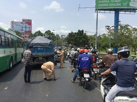 Hiện trường vụ tai nạn.