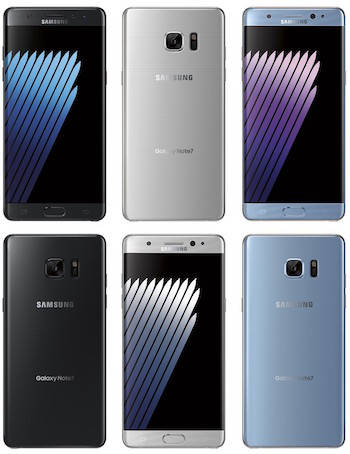 
Ảnh được cho là Galaxy Note 7 với ba màu lựa chọn.
