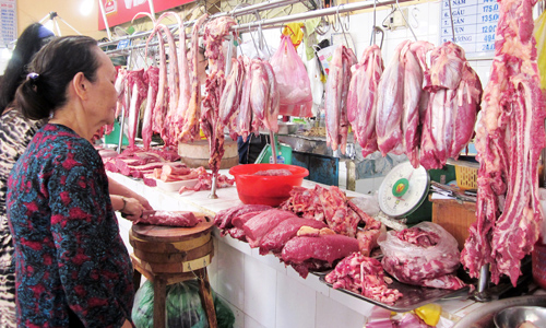 Khoảng cuối năm người Sài Gòn sẽ nhận diện thịt sạch bằng điện thoại thông minh. Ảnh: Thi Hà.