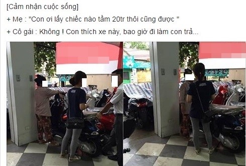 
Câu chuyện cô gái đòi mẹ mua xe máy đắt tiền dù không đúng sự thật, vẫn trở thành tâm điểm chú ý trên mạng. Ảnh chụp màn hình.
