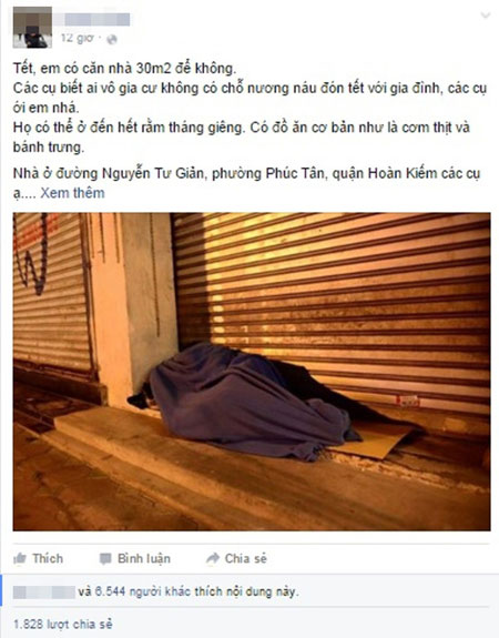 
Ngay sau khi đăng tải thông tin dành ngôi nhà 2 tầng ở mặt phố trung tâm Hà Nội cho người vô gia cư ở đã thu hút sự quan tâm của cộng đồng mạng.
