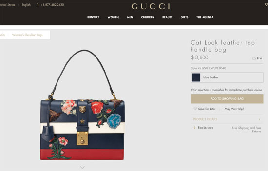 Chiếc túi của hiệu Gucci mà Hà Hồ sở hữu có giá trị 3.800 đô la Mỹ (khoảng 85 triệu đồng).