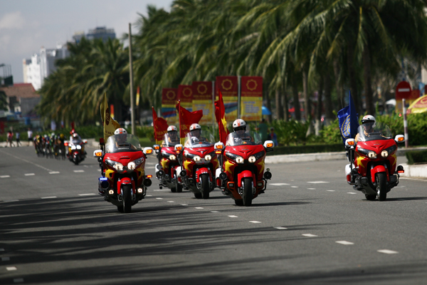
Chặng đua sáng 24/8 diễn ra trên đại lộ Võ Nguyên Giáp, tp Đà Nẵng.
