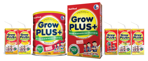 Thực phẩm bổ sung vi chất dinh dưỡng. GrowPLUS  giúp bé tăng cân khỏe mạnh, dinh dưỡng hiệu quả cho trẻ suy dinh dưỡng và thấp còi.