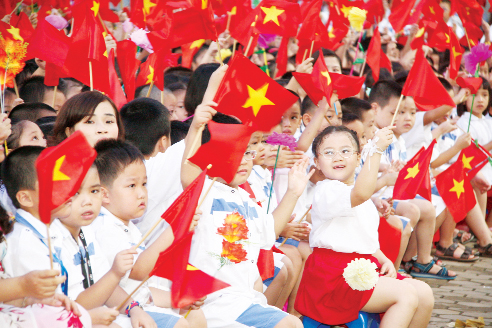 Tỷ lệ nhập học bậc tiểu học của Việt Nam đã đạt đến 99%. Ảnh: Chí Cường