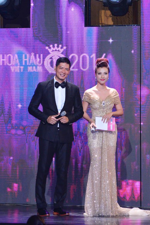 
Bình Minh và Hoàng Oanh làm MC vòng Chung khảo phía Nam của Hoa hậu Việt Nam 2016.
