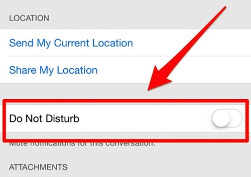 
Do Not Disturb rất hữu dụng để bạn tắt âm thông báo cuộc trò chuyện
