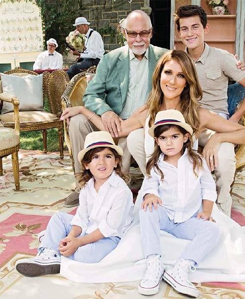 Gia đình hạnh phúc của Celine Dion.