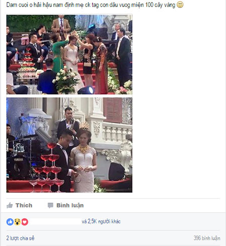 Các diễn đàn trên mạng xã hội sốt xình xịch với lễ cưới hoành tráng, xa xỉ tại Nam Định
